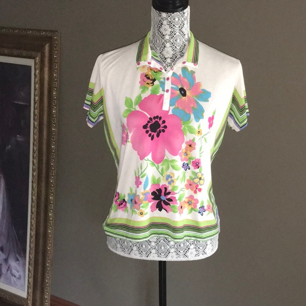 FLOWER VINTAGE LOOK TOP